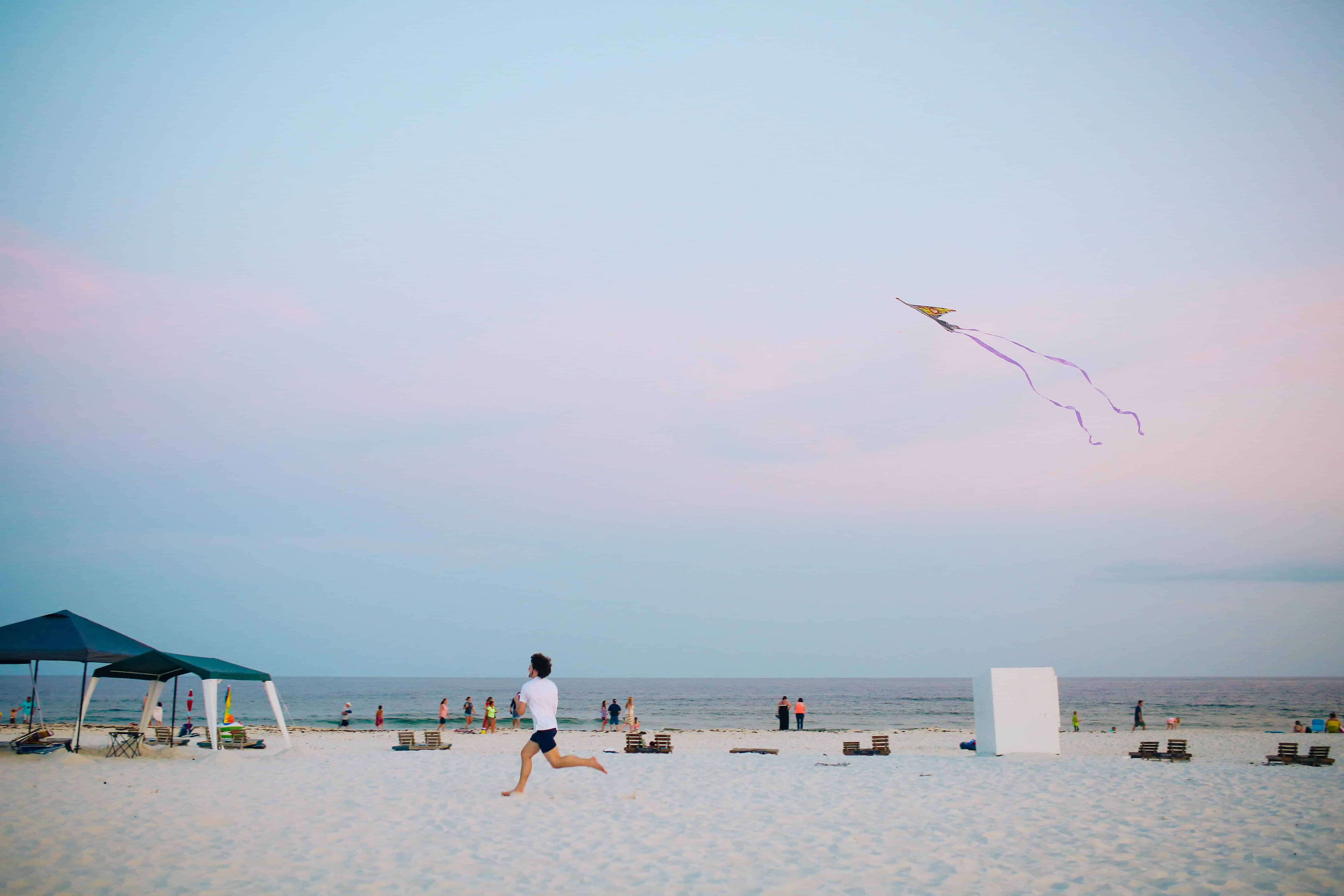 Flying a Kite on the Beach