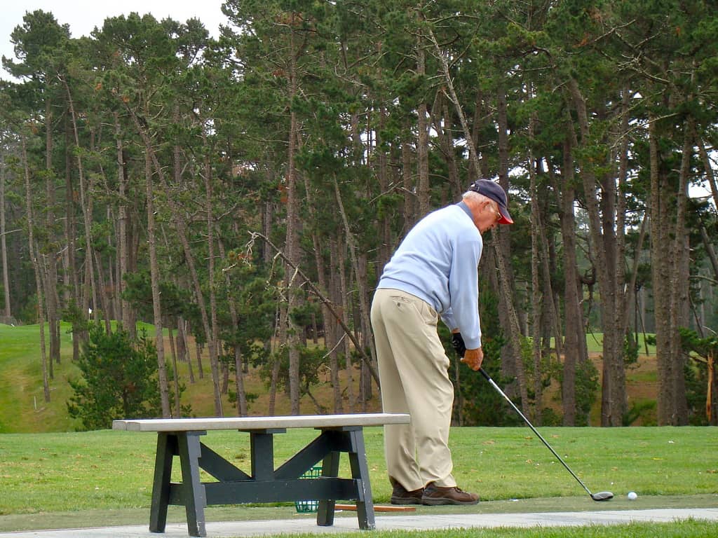 Man Golfing Retired