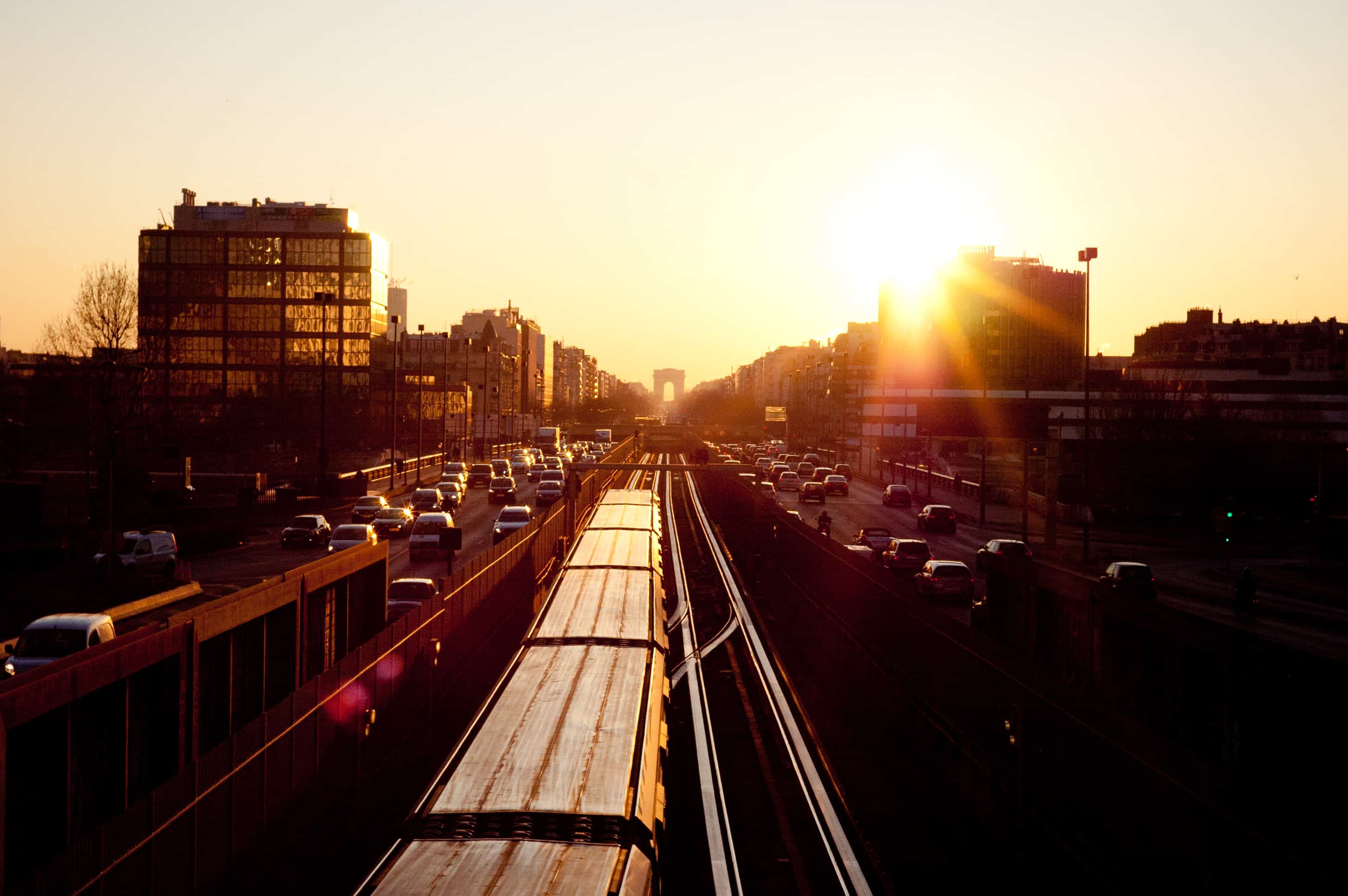 Train and Traffic Rush Hour