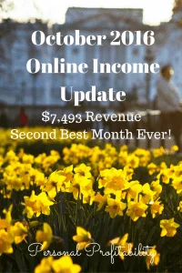 October 2016 Online Income Update - PersonalProfitability.com