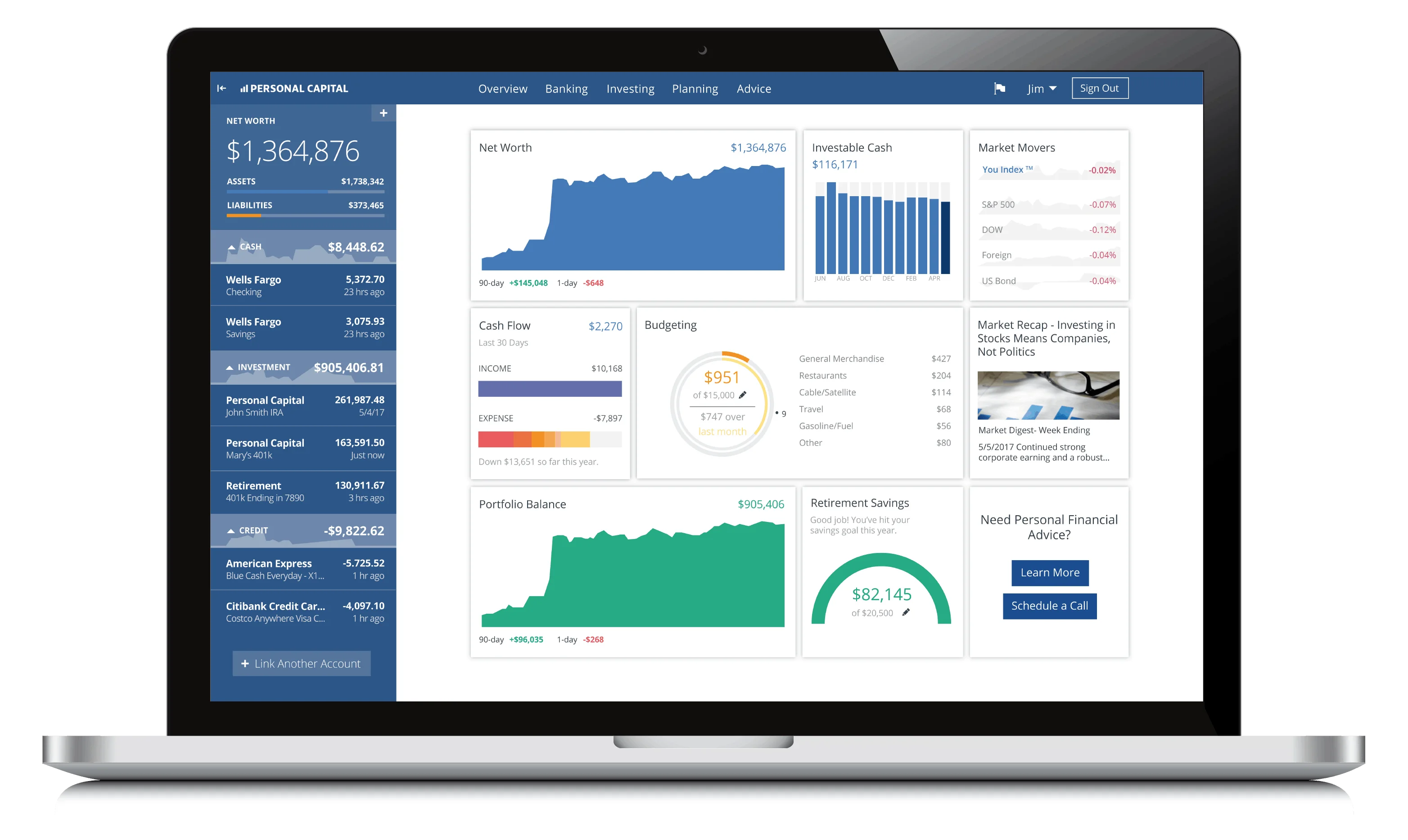  Personal Capital Dashboard