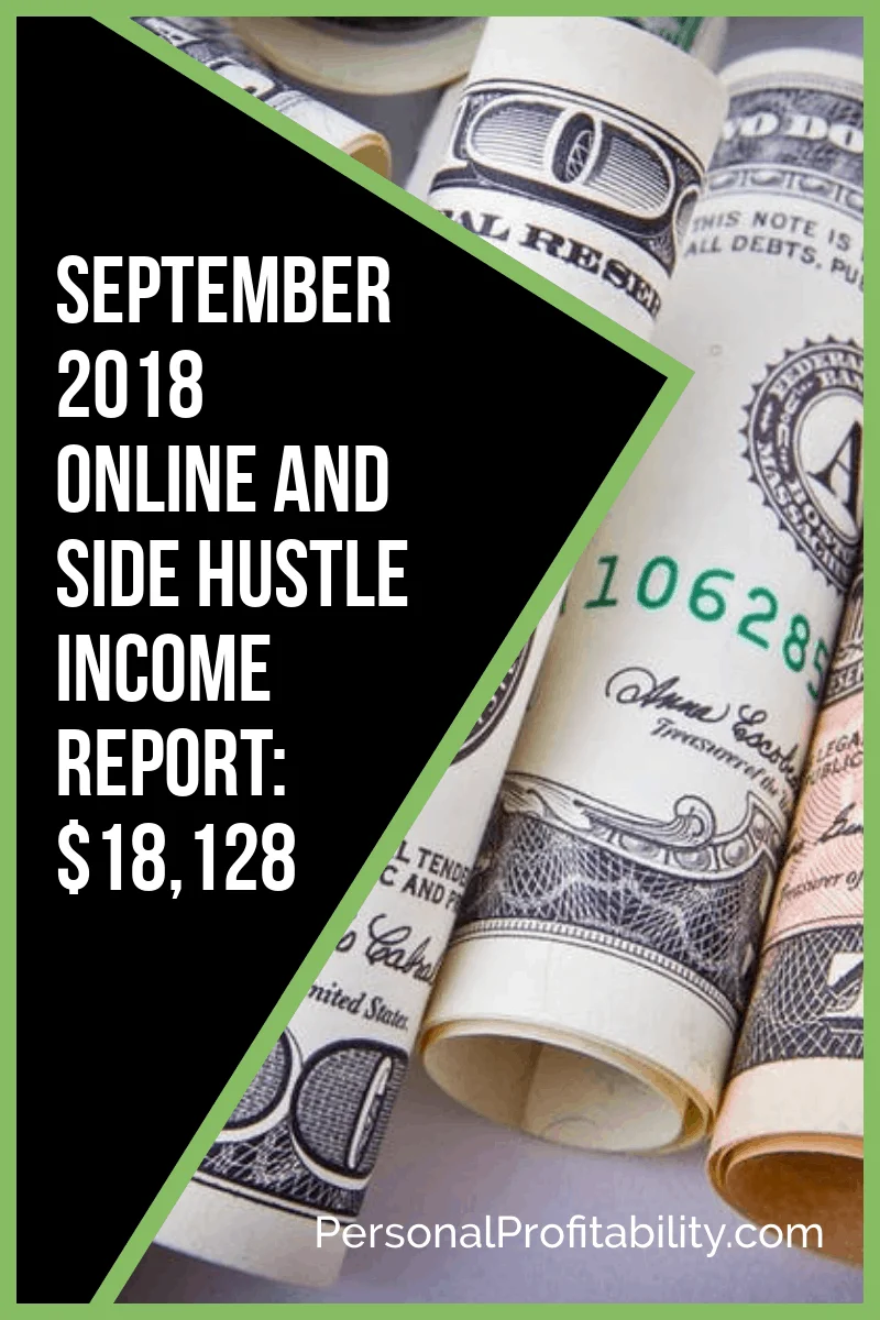 September 2018 Online and Side Hustle Income Report