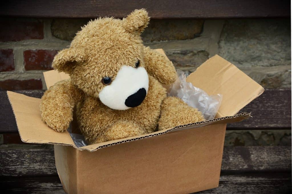 Teddy bear in box- Holiday budget guide- PersonalProfitability.com