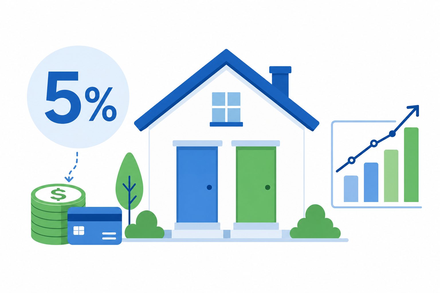 House hacking for beginners: a duplex split into an owner unit and a rented unit